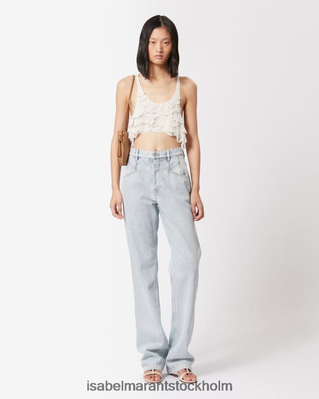 Kläder Isabel Marant nadege jeans ljusblå kvinnor D80P02227