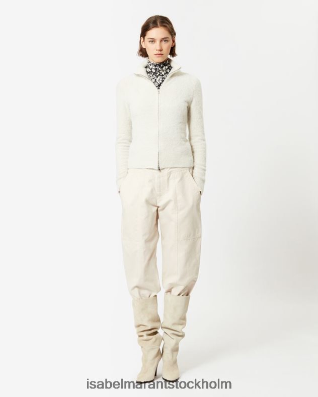 Kläder Isabel Marant amina kofta ecru kvinnor D80P02569