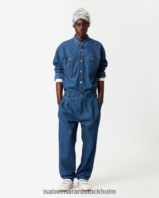 Kläder Isabel Marant cijany denim overall blå män D80P021374