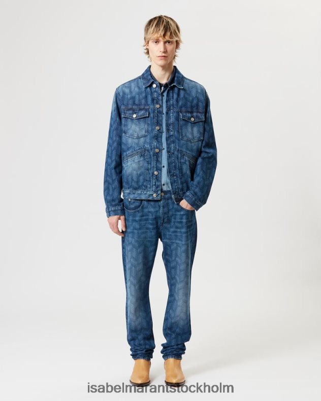 Kläder Isabel Marant jack jeansbyxor blå män D80P021376